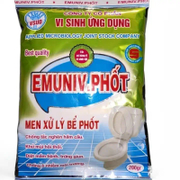 Emuniv.Phốt men xử lý bể Phốt chống tắc nghẽn hầm cầu, xử lý mùi hôi gói 200 gram