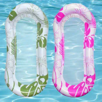 Outdoor Foldable Water Hammock Inflatable Floating Row Water Hammock Swimming Air Mattresses Sleeping Bed Beach Lounger Chair