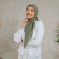 Zoya Kamaniya Scarf - Kerudung Hijab Segi Empat Green Army