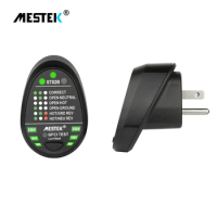 Socket Tester Outlet Tester EU/US/UK Plug Automatic Electric Circuit Polarity Voltage Detector Wall Plug Breaker Finder