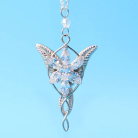 925 Sterling Sliver Wedding Jewelry Lord Princess Arwen Evenstar Pendant Necklaces for Women Arwen C