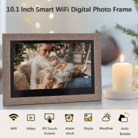Andoer 10.1 Inch WiFi Digital Photo Frame 1280*800 IPS Screen Touch Control Cloud Digital Picture Frame 16GB APP Backside Stand