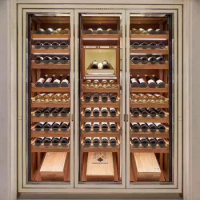 Commercial stainless steel wine cabinet Red wine rack red wine constant temperature cabinet Wine cellar wine winery oak cabinet