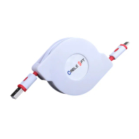 【GCOMM】強固型伸縮micro-USB 1米 快充傳輸線 熱情紅(伸縮扁線)