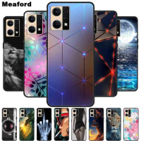 For Oppo Reno7 4G Case CPH2363 Shockproof Soft silicone TPU Back Cover For Oppo F21 Pro F21Pro Phone Cases for Reno 7 4G Cute