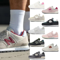 【NEW BALANCE】休閒鞋 574 Wide 中童 寬楦 麂皮 網布 緩震 魔鬼氈 小朋友 運動鞋 NB 單一價(PV574SRO-W)