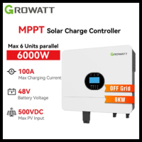 Growatt 6KW Solar Hybrid Inverter 48V 220V With MPPT 100A Charging Controller Max PV 500V SPF 6000 ES Plus Hybrid Solar Inverter