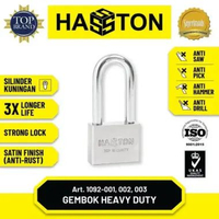 HASSTON GEMBOK PAGAR LEHER PANJANG SATIN HEAVY DUTY - KUNCI GEMBOK RUMAH GERBANG TOKO - HEAVY DUTY P