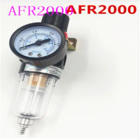 AFR-2000 Pneumatic Filter Air Treatment Unit Pressure Regulator Compressor Reducing Valve Oil Water Separation AFR2000 Gauge