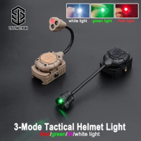Tactical Tec Mpls 3 Mode Helmet Light Military Fast Helmet Lamp White Light Red Green IR LED Hunting Survival Safety FlashLight