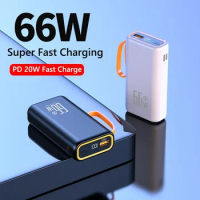 Power Bank 50000mAh 66W Fast Charging Powerbank PD 20W External Battery Pack for iPhone 14 13pro Huawei Xiaomi Samsung Powerbank
