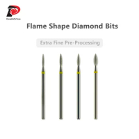 Flame Shape Diamond Bits Remove Gel Manicure Drill Accessory