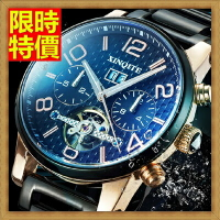 機械錶手錶-陀飛輪自動時尚精緻夜光鏤空男士腕錶5色66ab36【獨家進口】【米蘭精品】