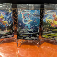 (SEALED) CHN Chinese Eeveelution Promo Flareon Vmax Jolteon Vmax Vaporeon Vmax cSHC Holo Kondisi Sea