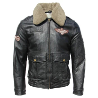 SALE CLEARANCE! 100% Genuine Leather Jacket Men Flight Jacket Men Winter Coat Warm Natural Fur Collar M177