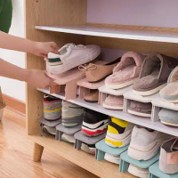 Shoe Stacker Storage Double Shelf Space Savers Shoe Rack Cabinets Shoe Storage Organizer Adjustable Shoe Stacker For Bedroom