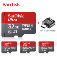 SanDisk Micro SD Card Memory Card 128GB tarjeta A1 Ultra Micro TF Card 32GB 64GB 256GB for Phone Tablet