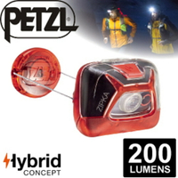 【Petzl 法國 ZIPKA BLACK頭燈《200流明/紅》】E93ABB/頭燈/防潑水/緊急照明燈/登山露營/救難