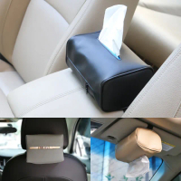 【pump】獨家加大尺寸 可掛椅背扶手箱 汽車用面紙盒 皮革面紙套紙巾盒衛生紙收納 頭枕遮陽板 可調鬆緊帶