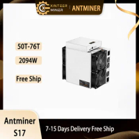 Antminer S17 S17Pro S17+ 53T 56T 70T BTC BCH Miner Asic Miner with PSU Better Than BITMAIN T15 S9 S9i S9j Z9 M3 S15 Free Ship