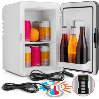 Koozam Mini Portable Compact Fridge and Warmer - For Desk home or travel Keep Your Drinks and Snacks Cosmetics