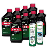 【WILITA 威力特】5W50高分子全合成機油8+2瓶超值組(再送三元催化劑+機油精)