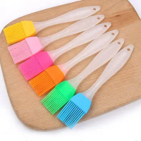 Random color Silicone Basting Brush Bakeware Cooking Pastry Oil Cream BBQ Tools Useful basting brush F20173035