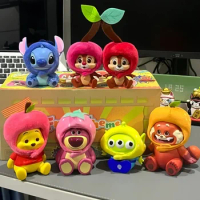 Miniso Stitch Alien Fruit Headgear Series Blind Box Lucky Mystery Box Kawaii Anime Figure Model Collection Toys Gifts