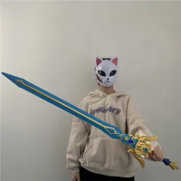 100cm Freedom Sworn Sword Game Genshin Impact Sword Xing Qiu Jean Sword Cosplay Weapon Props Safety PU Role Gift
