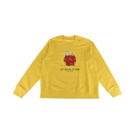 【COACH】Peanuts Snoopy聯名款女裝圓領長袖(黃)