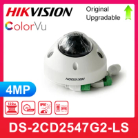 Hikvision DS-2CD2547G2-LS 4MP ColorVu Audio H.265+ IR POE AcuSense Mini Dome IP CCTV Camera Built-in Mic