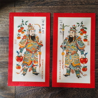 年畫門神貼畫手繪門貼門幅守門神將對聯春聯新年柿柿如意春節裝飾【淘夢屋】