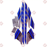 Striping motor Stiker lis Yamaha Aerox VVA 155 2018 Full Hitam-biru