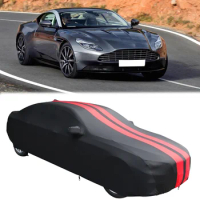 Universal For Aston Martin DB11 Satin Stretch Indoor Car Cover Dustproof Custom Indoor Protection Car Case Cover