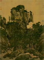 仿古畫 復制 絹本 畫心 宋 李唐 萬壑松風圖 60-90厘米名人字畫