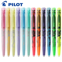 PILOT SW-FL Frixion Erasable Highlighter Pastel Color Fluorescent Marker Pen 12 Colors Japanese School Office Supplies 1pcs
