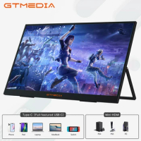 GTMEDIA Portable Monitor 15.6 Inch 1080P IPS FHD Screen Laptop Display Type-C HDMI phone/Computers/Laptops/iPad,stock in spain