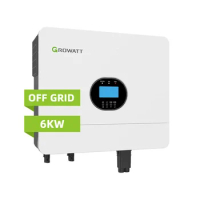 Growatt 6 Kw Solar Inverter On Off Grid Hybrid 5Kw 6Kw Spf 5000Es 6000Es Plus Pure Sine Wave Inverter With Charger 6000W 48V