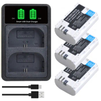 LP-E6 LP-E6N Battery and Charger for Canon EOS 60D, 6D, 5DS R, 70D, 7D, 80D, 90D, R6, M6 Mark ii, R7, R100, 5D Mark iii