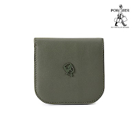 PORTER INTERNATIONAL - 內斂質蘊CENTRIC真皮雙折短夾 - 葡萄葉棕綠