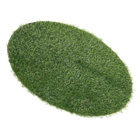 Artificial Grass Placemats Round Table Mat Green Fake Grass Turf Patch Fluffy Circular Rug Carpet