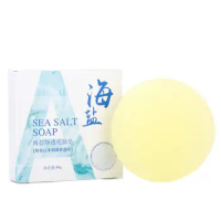 Natural Rice Handmade Soap Face Cleansing Goat Milk Sea Salt Mite Removal Soap Moisturizer Whitening Brightening Body Bath Soap