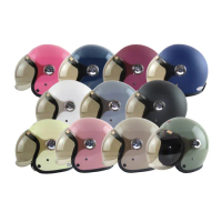 【iMini】泡泡鏡素色 成人 騎士帽(3/4罩式 正版授權 安全帽 黑邊 泡泡鏡片)