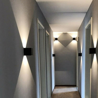 壁燈 現代簡約客廳臥室床頭壁燈過道書房樓梯可調光壁燈背景墻防水壁燈