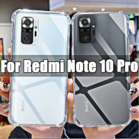 Soft Silicone Shockproof Clear Case for Xiaomi Redmi Note 10 Pro HD Transparent Covers Shell for Redmi Note10Pro 6.67" M2101K6G