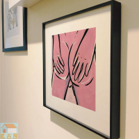 性感創意粉色屁屁潮流掛畫趣味卡通臥室客廳書房版畫裝飾畫