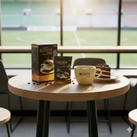 กาแฟปรุงสำเร็จตรา m9 coffee plus สูตรผสมคอลลาเจนแบบซอง น้ำหนัก 15 กรัม แพค 3 ซอง