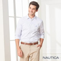 【NAUTICA】小花紋長袖襯衫(白色)