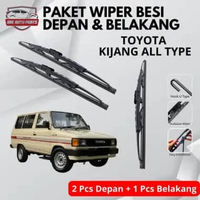Paket Wiper Besi dan Wiper Belakang Mobil Toyota Kijang All Type Anti Gores Kijang Grand / Super