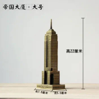 High Quality Fashion Metal Big Size Model New York The Empire State Building Zinc Alloy Home Bar Decoration Business Gift
